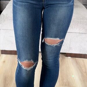 Articles of Society Blue Ripped Skinny Jeans